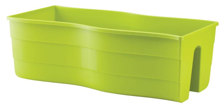 Doniczka na balustradę Wave 60 pistacjowa