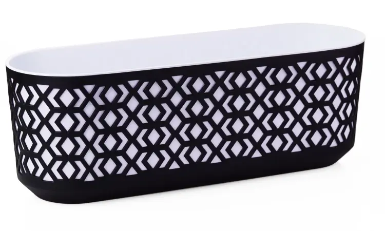 Doniczka podłużna AZTEK 600 czarna