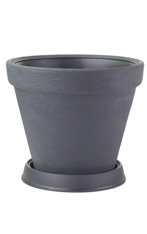 Doniczka okrągła Classic DBC30 z podstawką antracyt