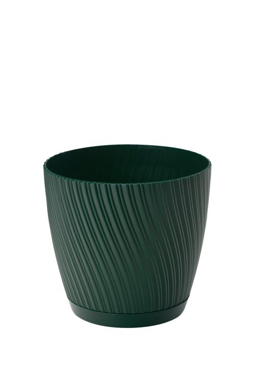 Doniczka z podstawką Mika 15 okrągła leśny mech