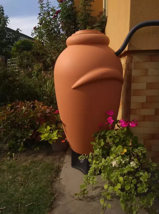 Zbiornik na deszczówkę KOMPLET AQUACAN 360 l + przyłącza, podstawa