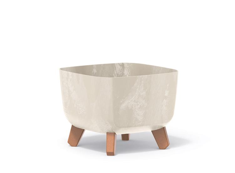 Doniczka kwadratowa na nóżkach GRACIA, Prosperplast, DGQL240E