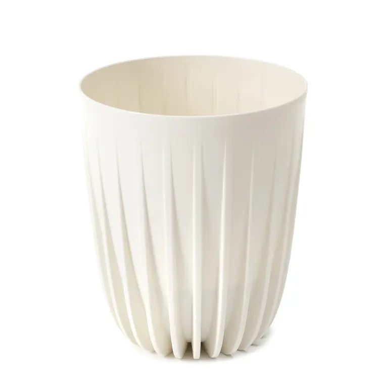 Doniczka okrągła MIRA 190, Lamela kremowy