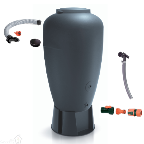 Zbiornik na wodę deszczową AQUACAN 440 l + przyłącza, podstawa