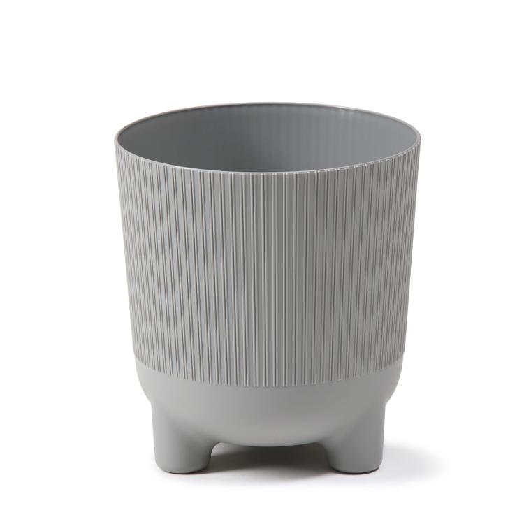 Doniczka na nóżkach, osłonka ARIA 160 jumper, Lamela kolor szary