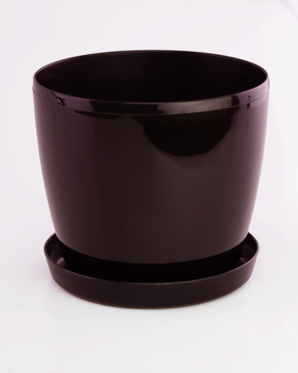 Doniczka z podstawką MAGNOLIA 155 okrągła mokka