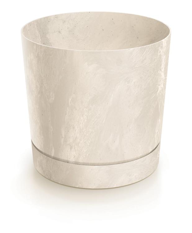 Doniczka okrągła Tubo P Beton Effect 130E z podstawką