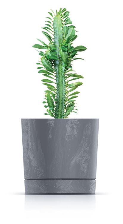 Doniczka okrągła Tubo P Beton Effect 110E z podstawką