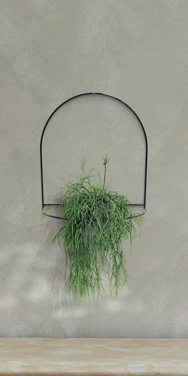 Kwietnik wiszący, metalowy, Showy Hanger-Półkole 30cm