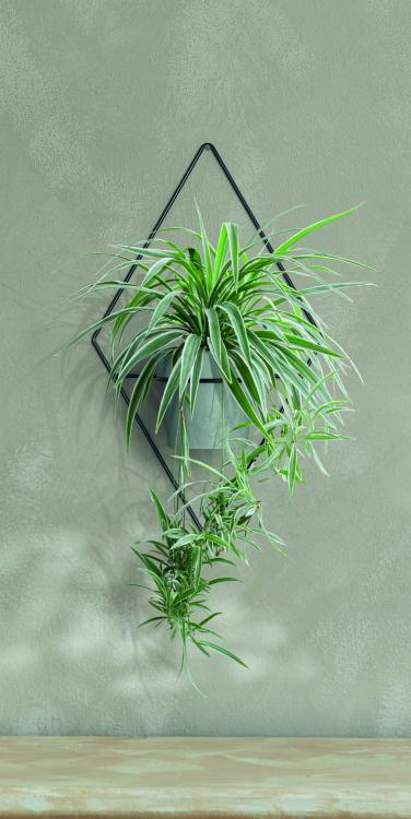 Kwietnik wiszący, metalowy, Showy Hanger Romb 38 cm