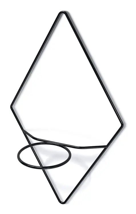Kwietnik wiszący, metalowy,  Showy Hanger-Romb 30cm