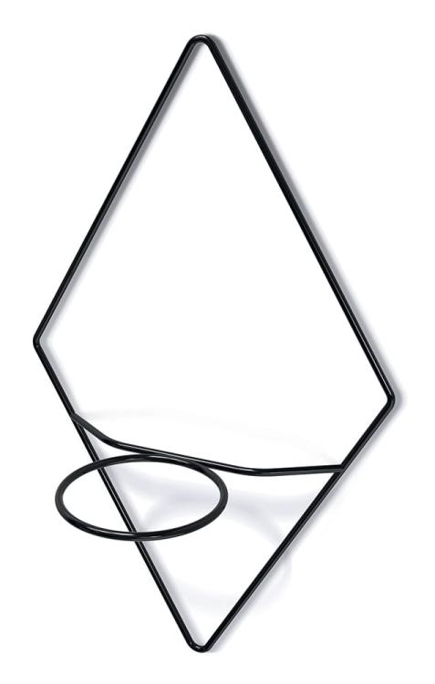 Kwietnik wiszący, metalowy, Showy Hanger Romb 38 cm