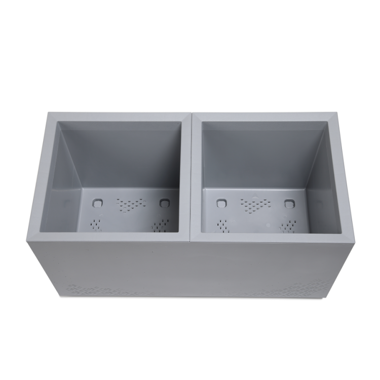 Donica podłużna ogrodowa, KARO ECO 800x400 beton