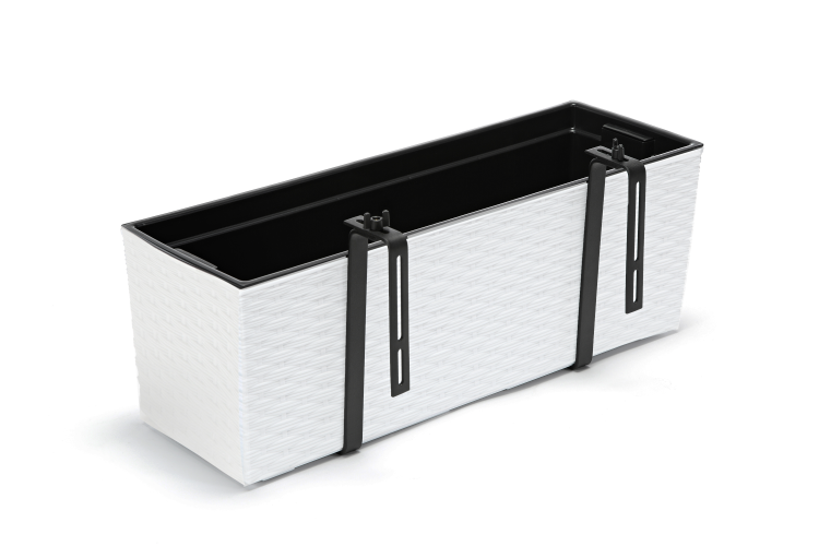 Doniczka balkonowa z uchwytem Begonia 560 rattan, Lamela