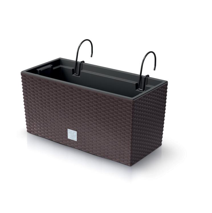 Doniczka balkonowa rattanowa RATO DRC400W z uchwytem