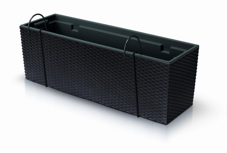 Doniczka balkonowa rattanowa RATO DRC600W z uchwytem