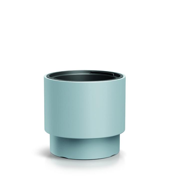 Doniczka okrągła HEOS DBHEN300 z wkładem szary