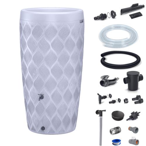 Zbiornik na deszczówkę z przyłączami Flow 240l PLATYNOWY