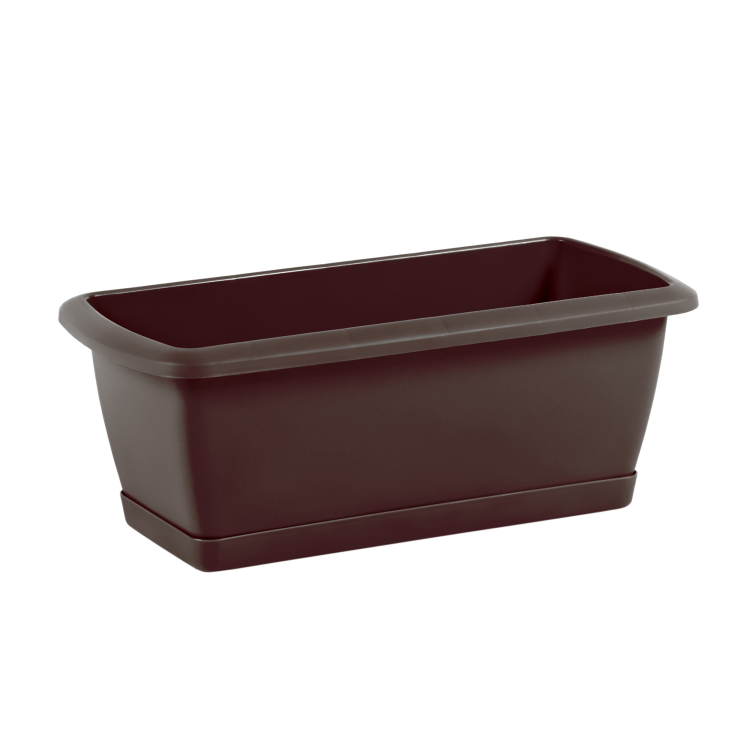 Skrzynka balkonowa z podstawką, Respana Set ISE400P brązowa