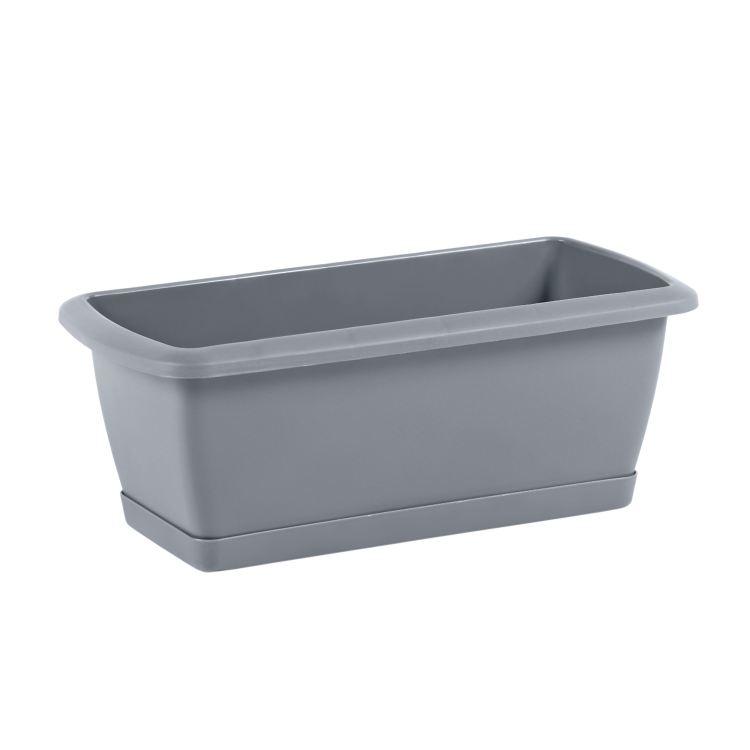 Skrzynka balkonowa z podstawką, Respana Set ISE400P szary