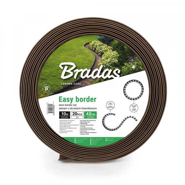 Obrzeże trawnikowe elastyczne EASY BORDER SET 40mm Brązowy