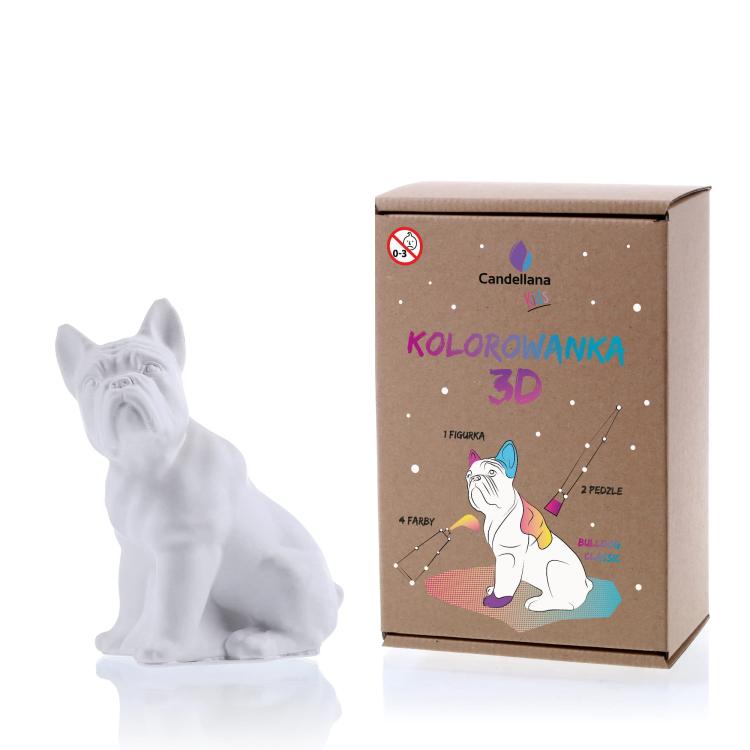 Figurka do pomalowania, kolorowanka 3D Buldog, Bulldog Classic