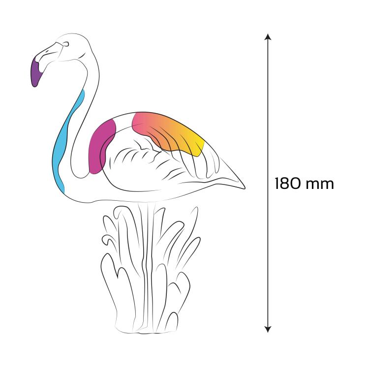 Figurka do pomalowania, kolorowanka 3D Flaming, Flamingo Classic