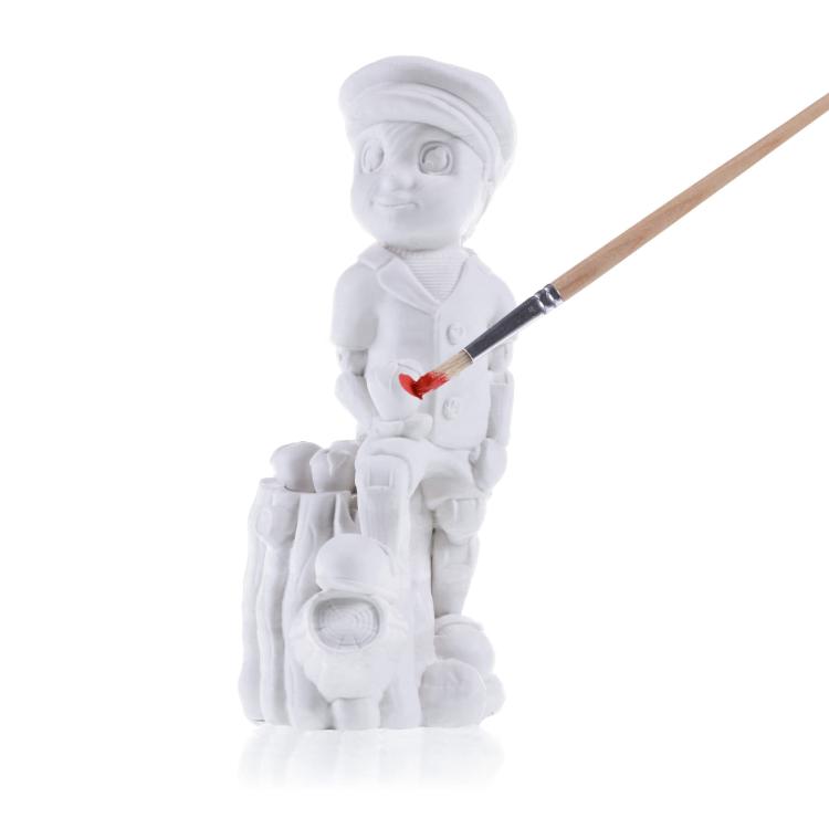 Figurka do pomalowania Wooden Boy, kolorowanka 3D