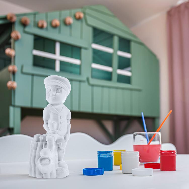 Figurka do pomalowania Wooden Boy, kolorowanka 3D