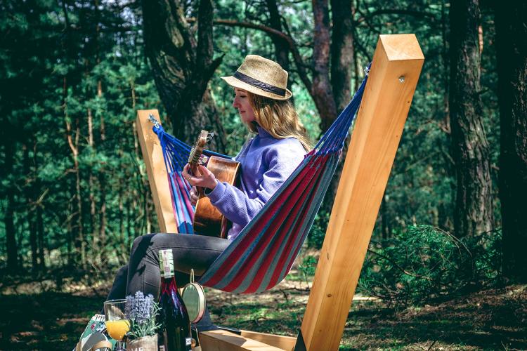 Duży hamak ogrodowy jednoosobowy 200x85cm