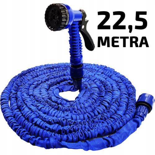 Wąż rozciągliwy ogrodowy 22,5m niebieski
