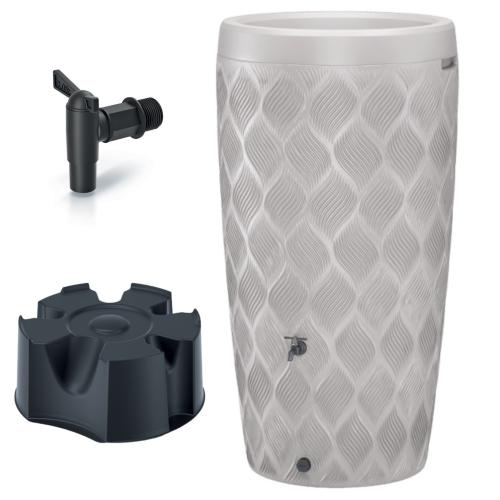 Zbiornik Flow 240L+kranik+podstawa Jasnoszary