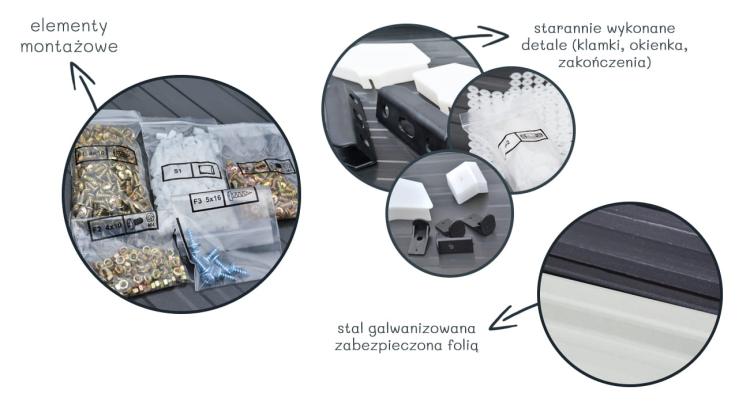 Schowek narzędziowy ogrodowy, 5 m²