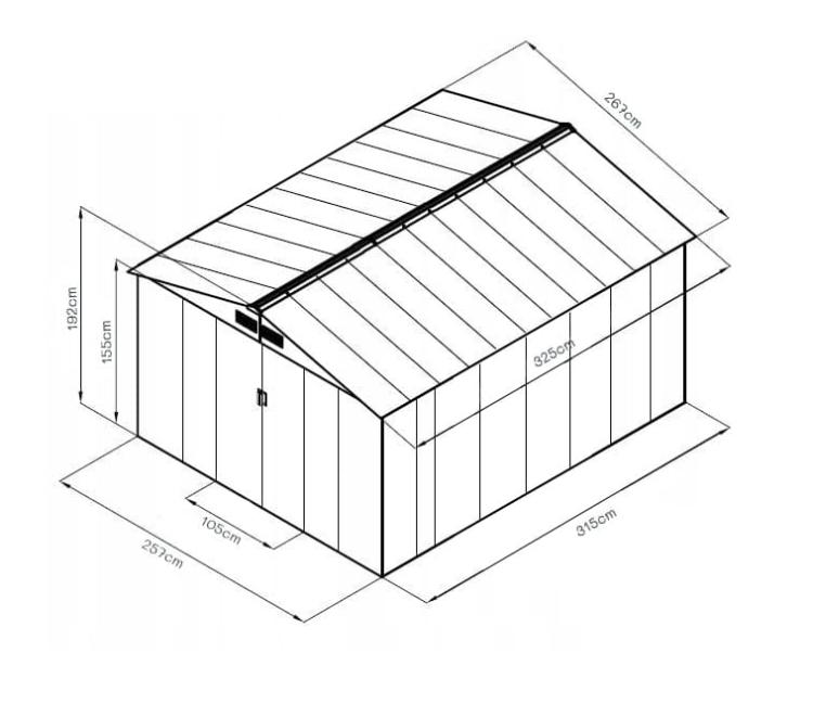 Schowek narzędziowy ogrodowy, 8 m²