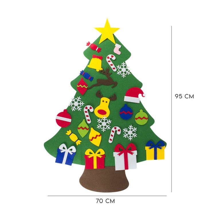 Choinka filcowa dla dzieci, z rzepami