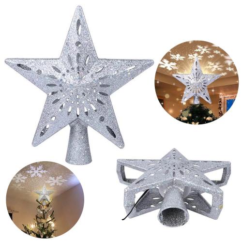 Czubek na choinkę gwiazda, z projektorem