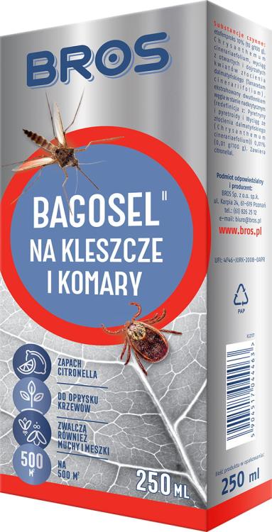 Oprysk na komary, kleszcze 250ml, Bagosel, Bros