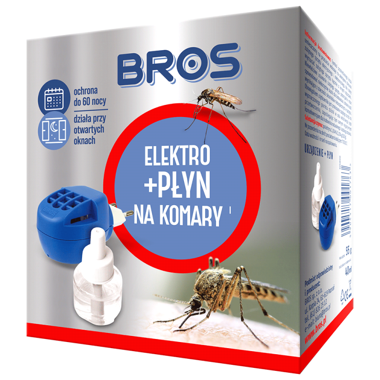 Urządzenie elektro + płyn na komary 60 nocy, Bros