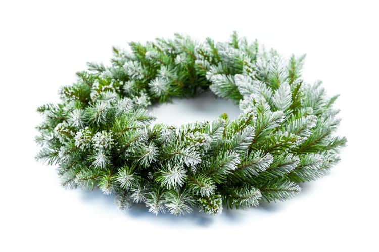 Wianek na drzwi świateczny duży 54 cm