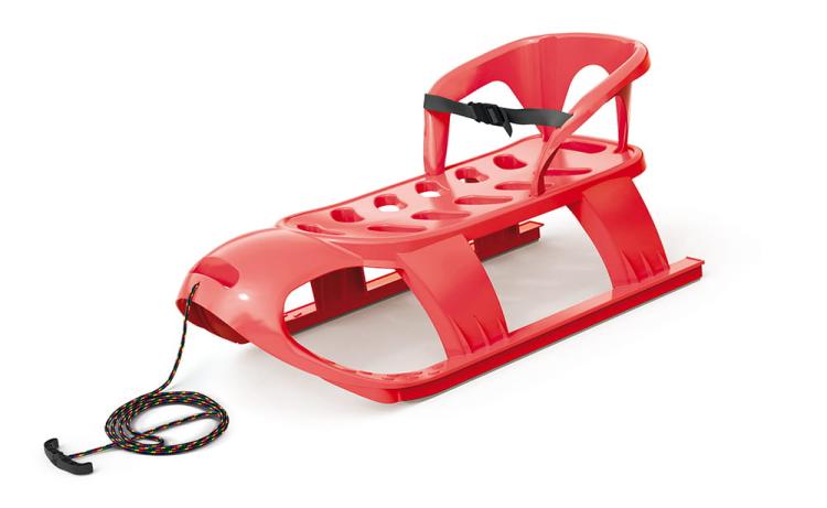 Sanki z oparciem BEZZY SEAT, czerwony