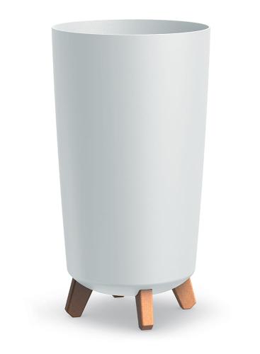 Doniczka na nóżkach GRACIA TUBUS SLIM DGTL240, biała