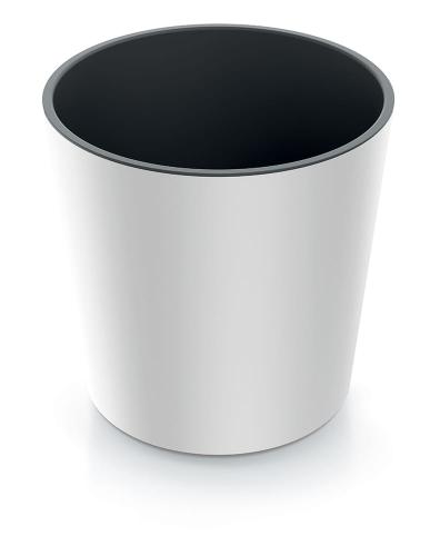 Doniczka okrągła niska URBI DURO300 z wkładem, biała