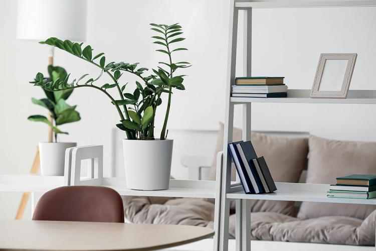 Doniczka okrągła niska URBI DURO300 z wkładem, biała