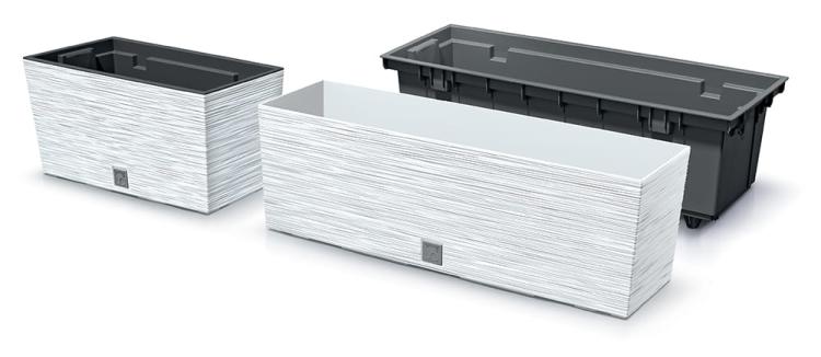 Doniczka podłużna FURU DFC600 z wkładem, biały