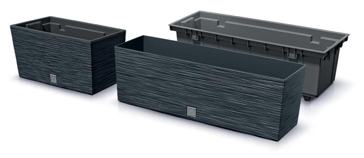 Doniczka podłużna FURU DFC400 z wkładem, antracyt