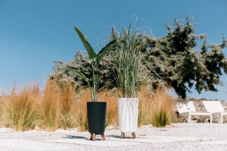 Doniczka na nóżkach GRACIA TUBUS SLIM DGTL200, antracyt