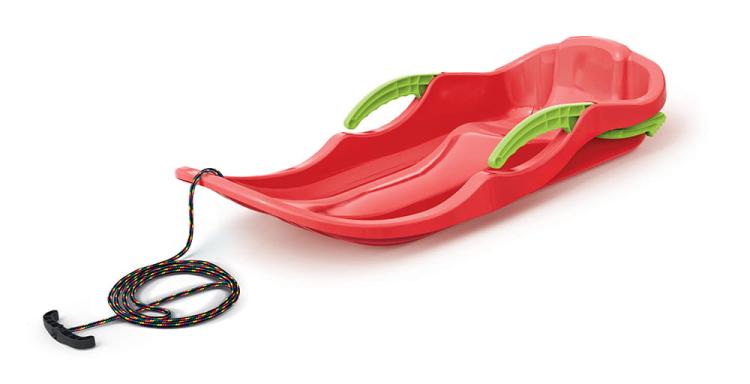 Sanki z hamulcem RACE S, czerwony