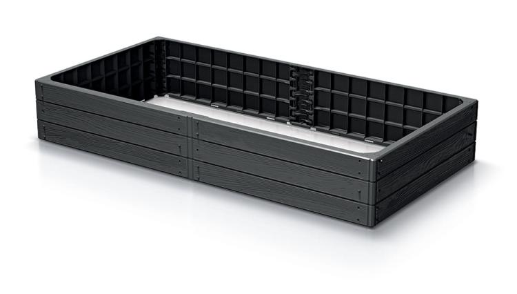 Skrzynia na warzywa Base Woody 1492x756 mm, antracyt
