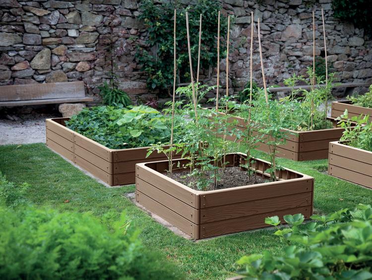 Skrzynia na warzywa Base Woody 1492x756 mm, rustykalna cegła