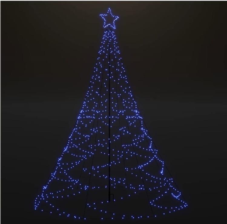 Choinka z lampek 180cm 200LED, niebieska